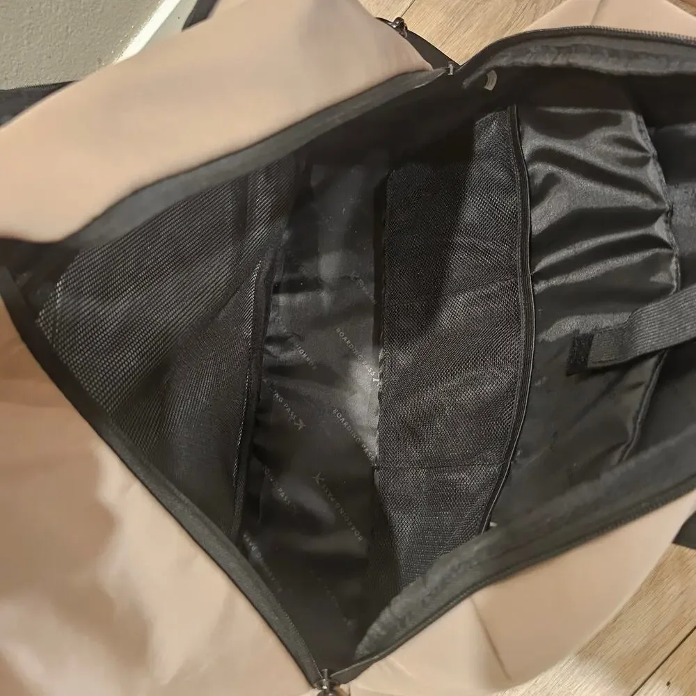 New Boarding Pass Duffle Nude Travel Bag Luggage 14.5 X 21 X D8